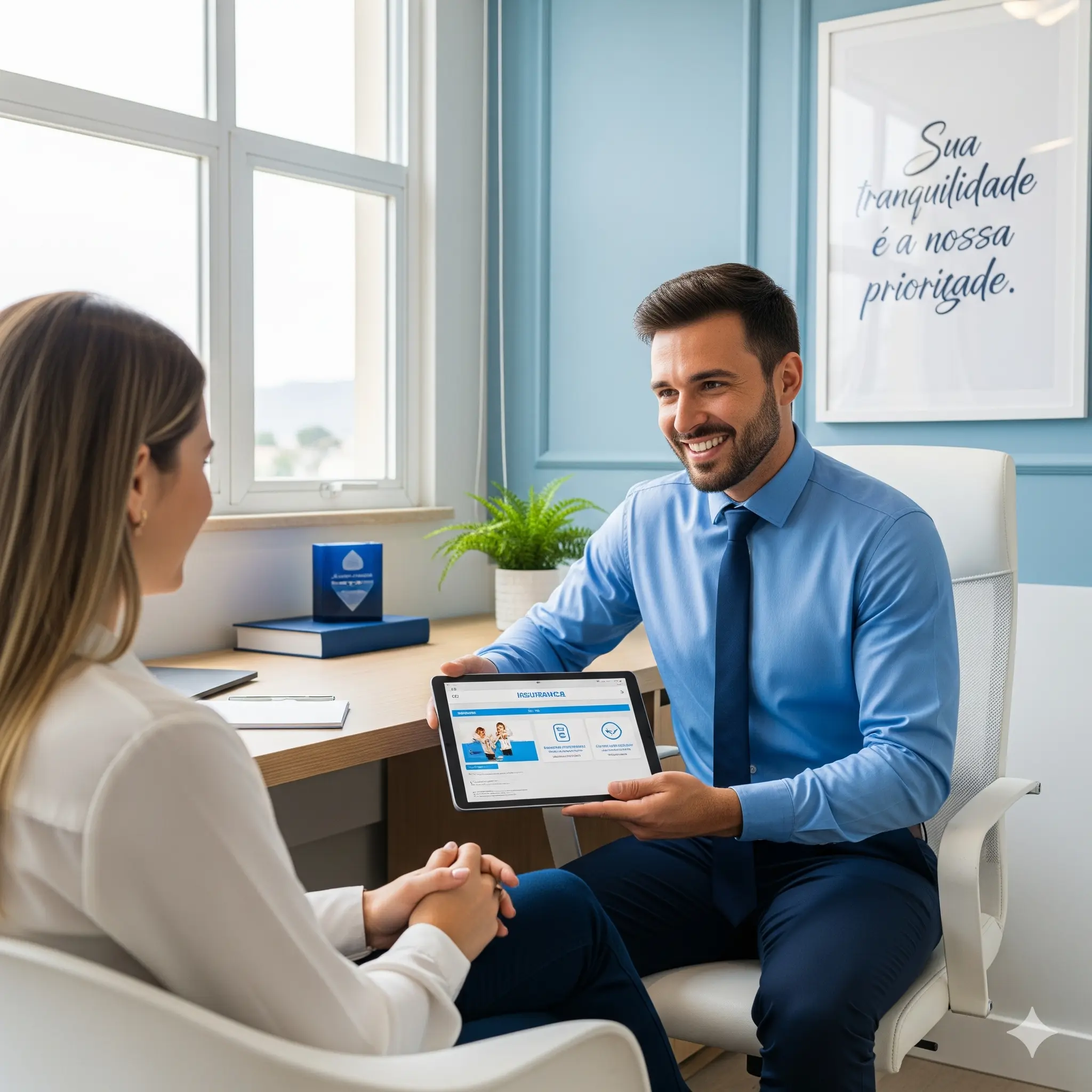 Consultor da Innovale Seguros oferecendo um atendimento especializado e humano.